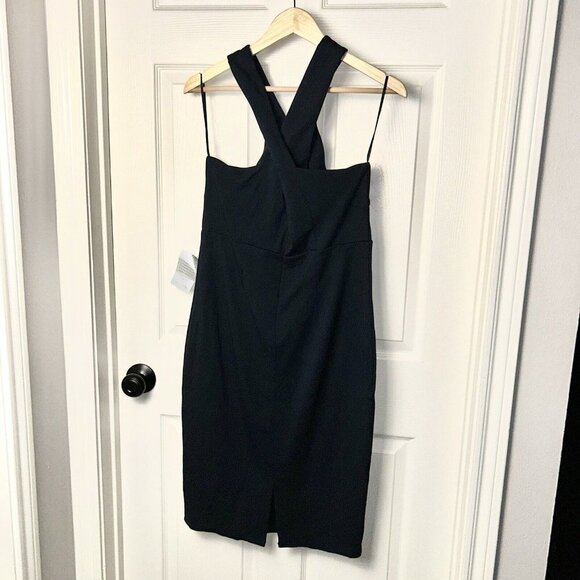 Felicity & Coco Jenny Navy Blue Sleeveless High Neck Halter Bodycon Dress XL - Picture 5 of 11